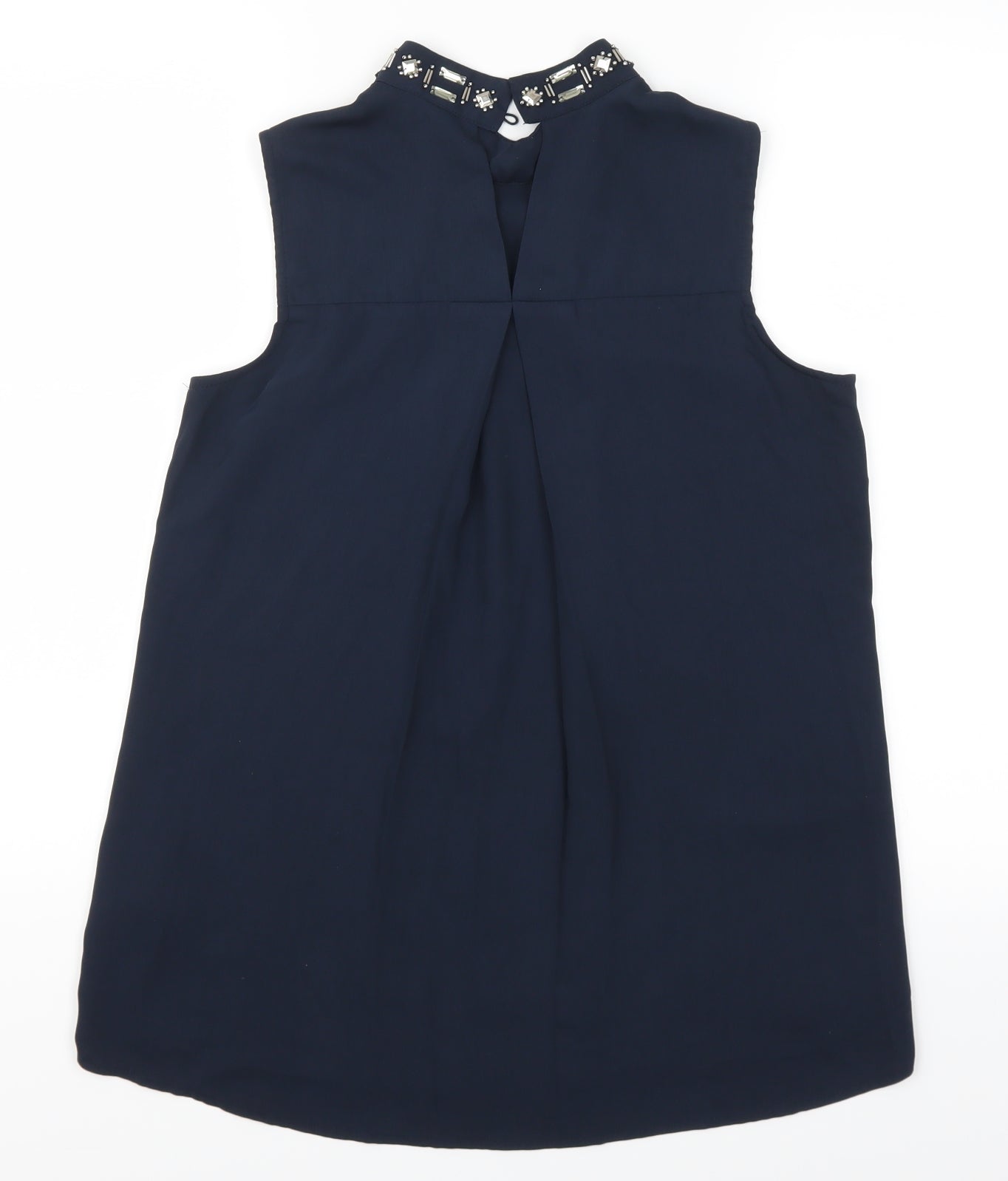 Womens UK Size 8 H&M Blue Basic Tank