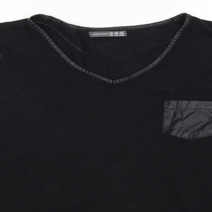 Womens UK Size 12 Atmosphere Black Basic T-Shirt