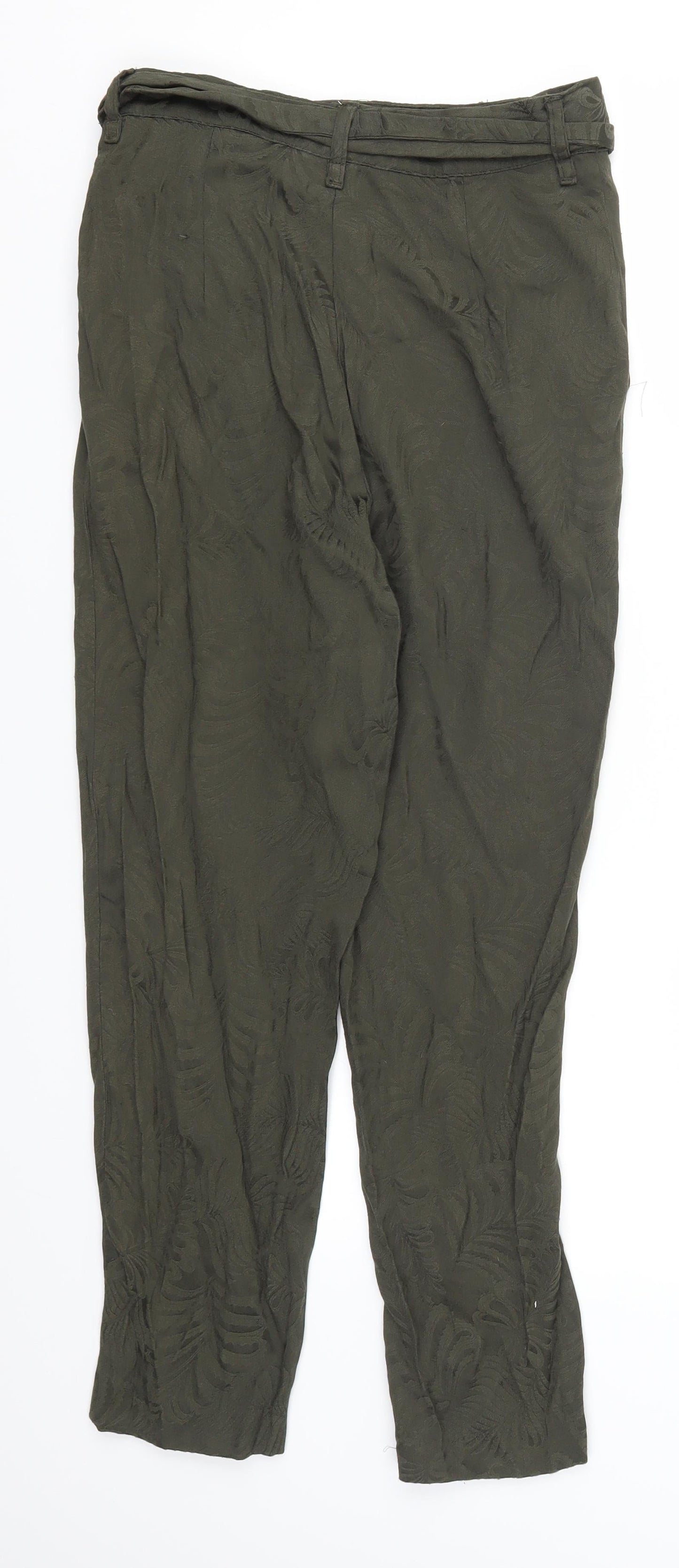 Womens UK Size 8 H&M Regular Fit  Green Trousers
