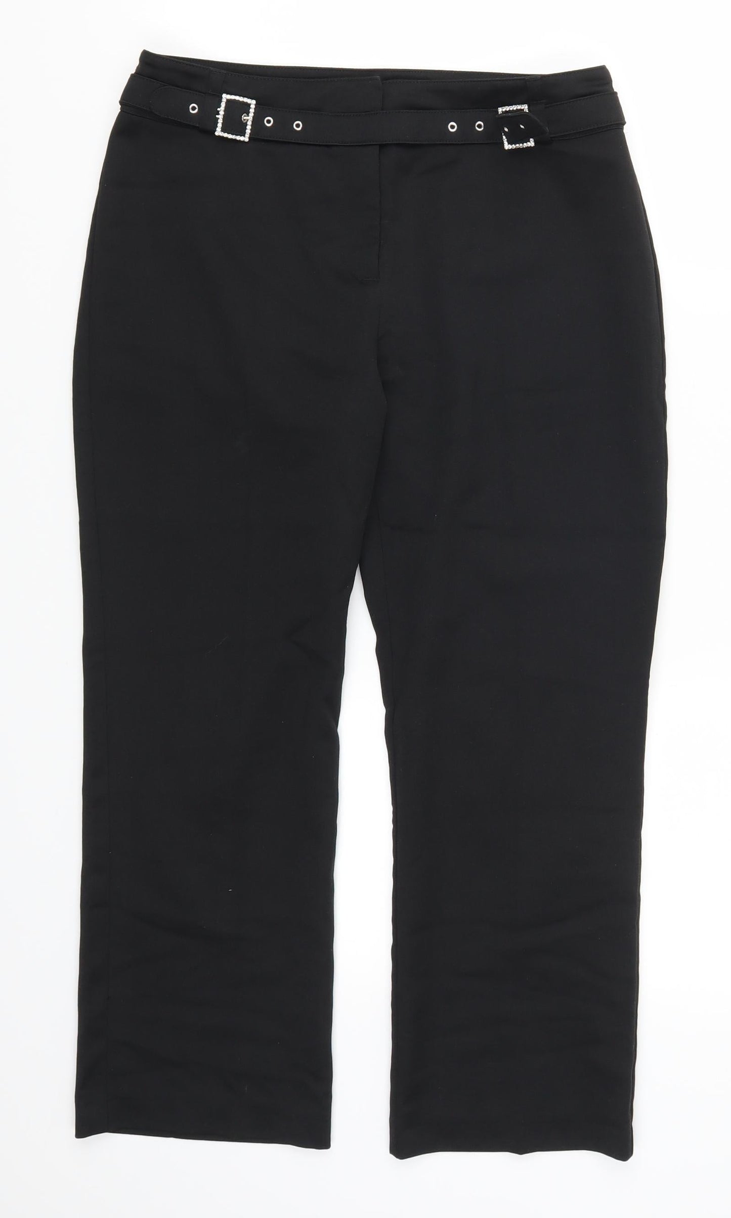 Womens UK Size 30 in Preworn Regular Fit  Black Trousers