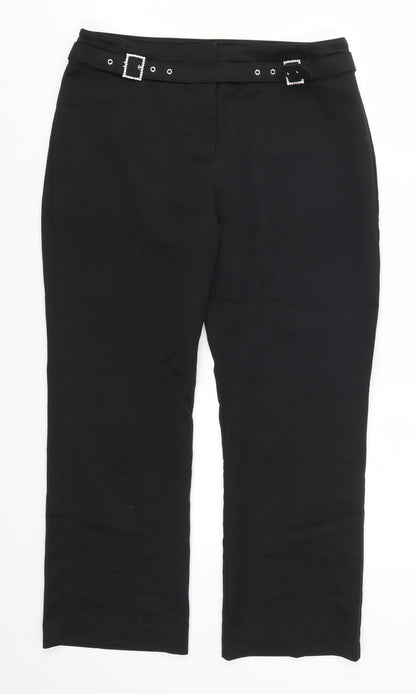 Womens UK Size 30 in Preworn Regular Fit  Black Trousers