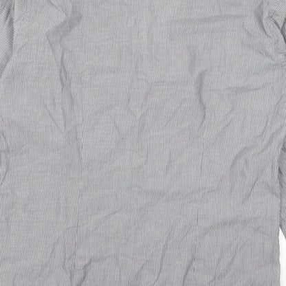Mens UK Size 15.5 Cedarwood State Grey  Button-Up Long Sleeve Casual Shirt