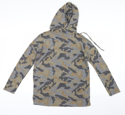 Cable & Gauge Womens Grey Camouflage  Pullover Hoodie Size S