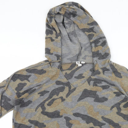Cable & Gauge Womens Grey Camouflage  Pullover Hoodie Size S