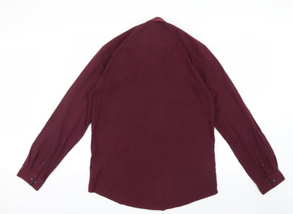 F&F Mens Purple    Button-Up Size 15.5