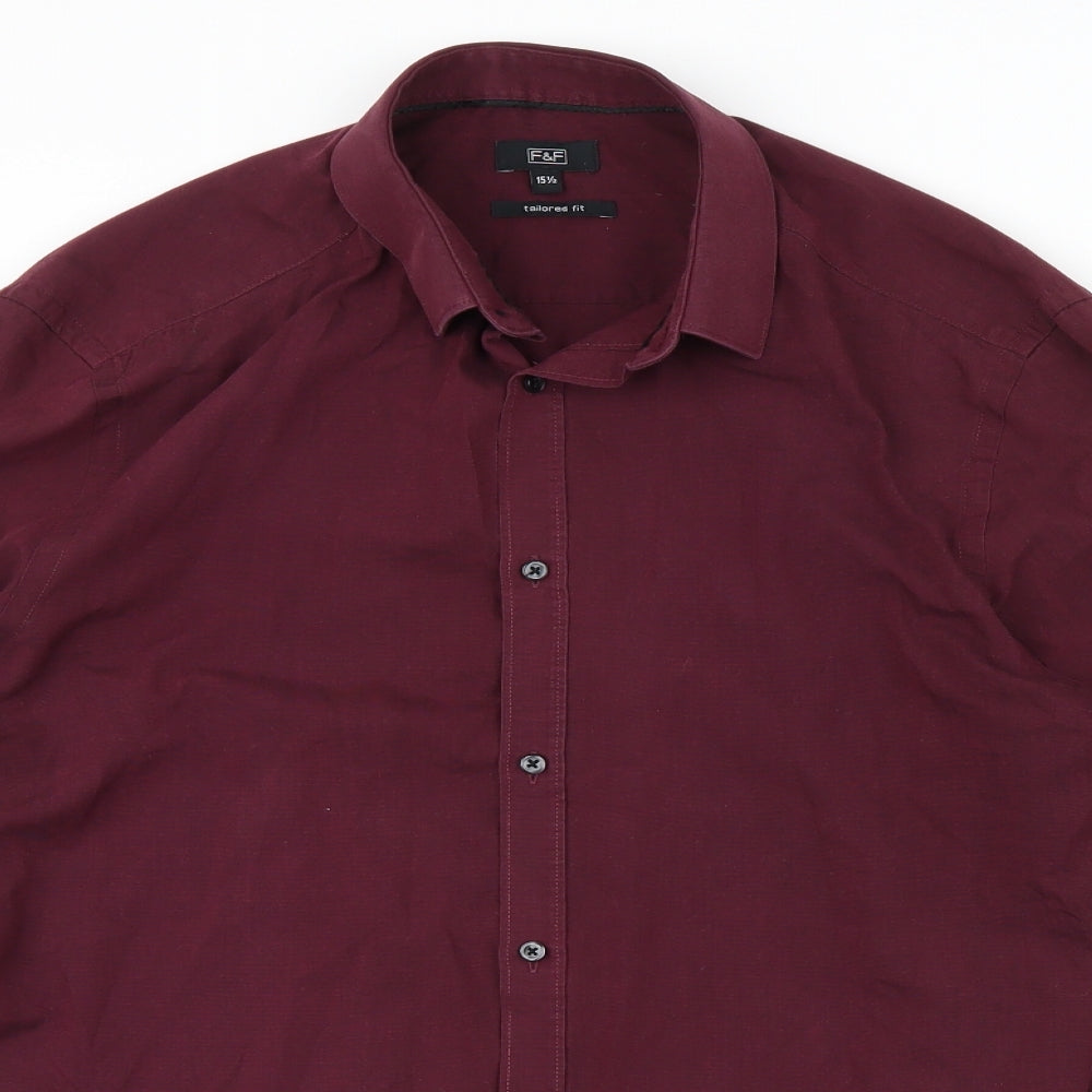 F&F Mens Purple    Button-Up Size 15.5