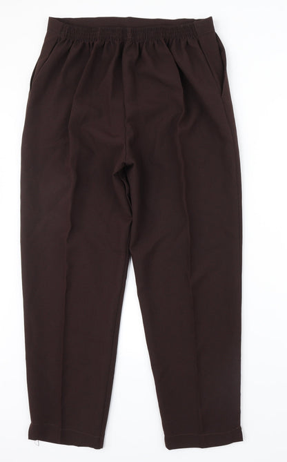 Womens UK Size 20 Preworn Regular Fit  Brown Trousers