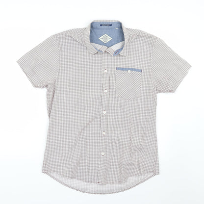 Threadbare Mens Red Geometric   Button-Up Size L