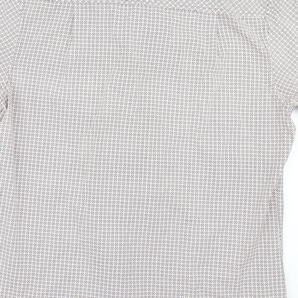 Threadbare Mens Red Geometric   Button-Up Size L