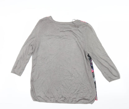 George Womens Purple Geometric  Basic T-Shirt Size 12  - Butterflies