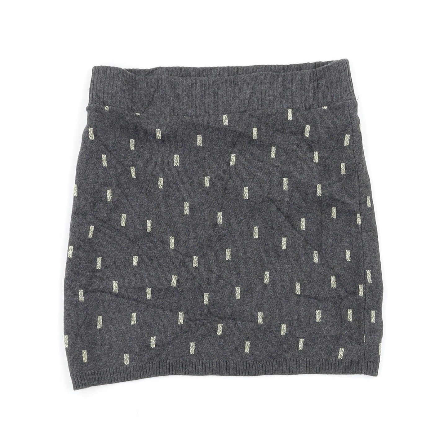 H&M Girls Grey Spotted  A-Line Skirt Size 9-10 Years - Stretch waistband