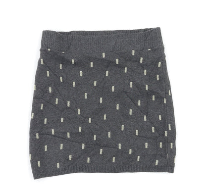 H&M Girls Grey Spotted  A-Line Skirt Size 9-10 Years - Stretch waistband