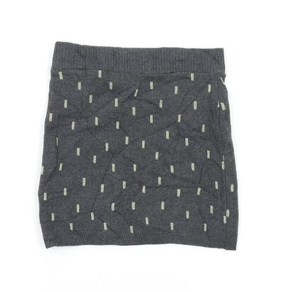 H&M Girls Grey Spotted  A-Line Skirt Size 9-10 Years - Stretch waistband