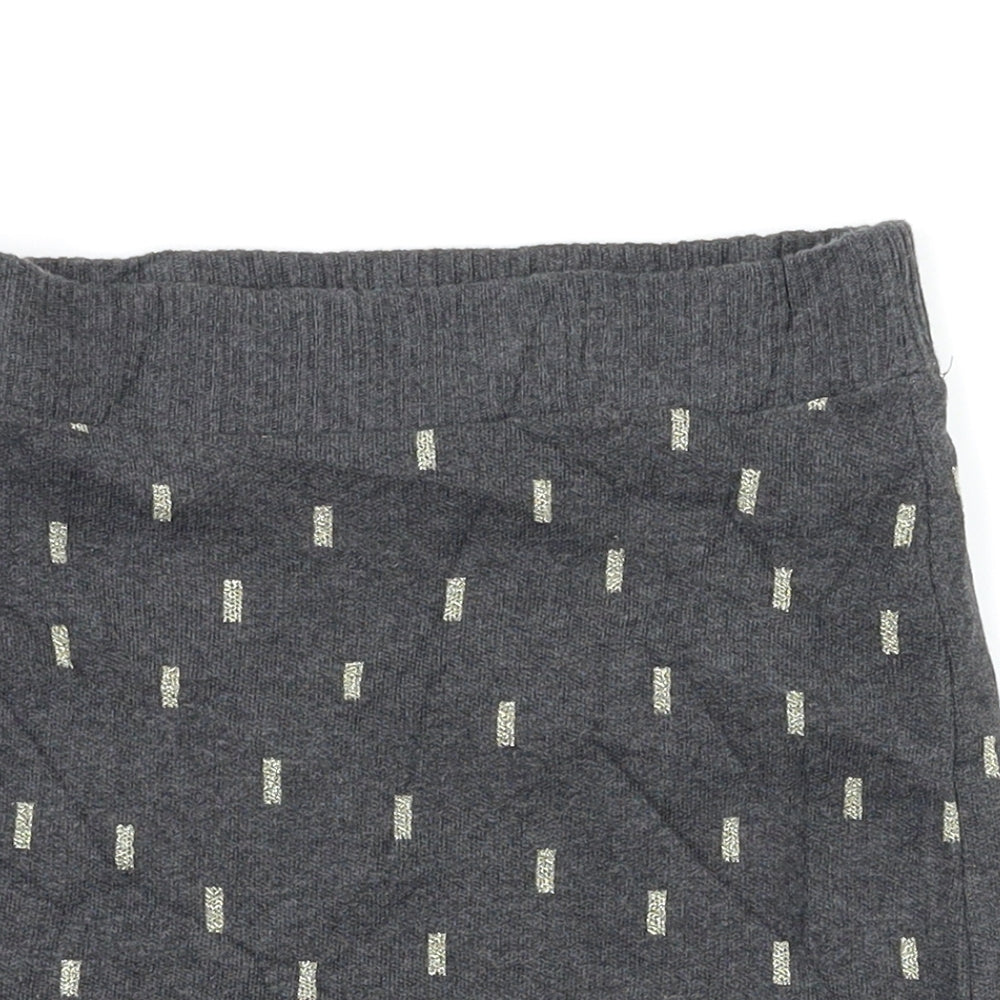 H&M Girls Grey Spotted  A-Line Skirt Size 9-10 Years - Stretch waistband