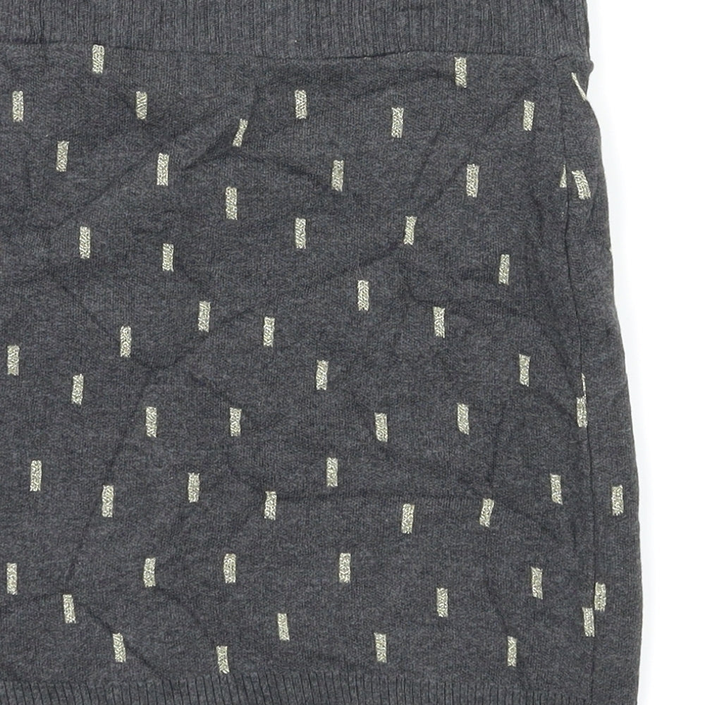 H&M Girls Grey Spotted  A-Line Skirt Size 9-10 Years - Stretch waistband