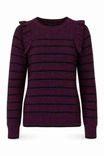 Next  Womens Purple Striped  Pullover Jumper Size 6