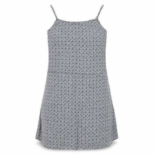 Front view of Papaya women’s blue argyle/diamond fit & flare, size UK 14