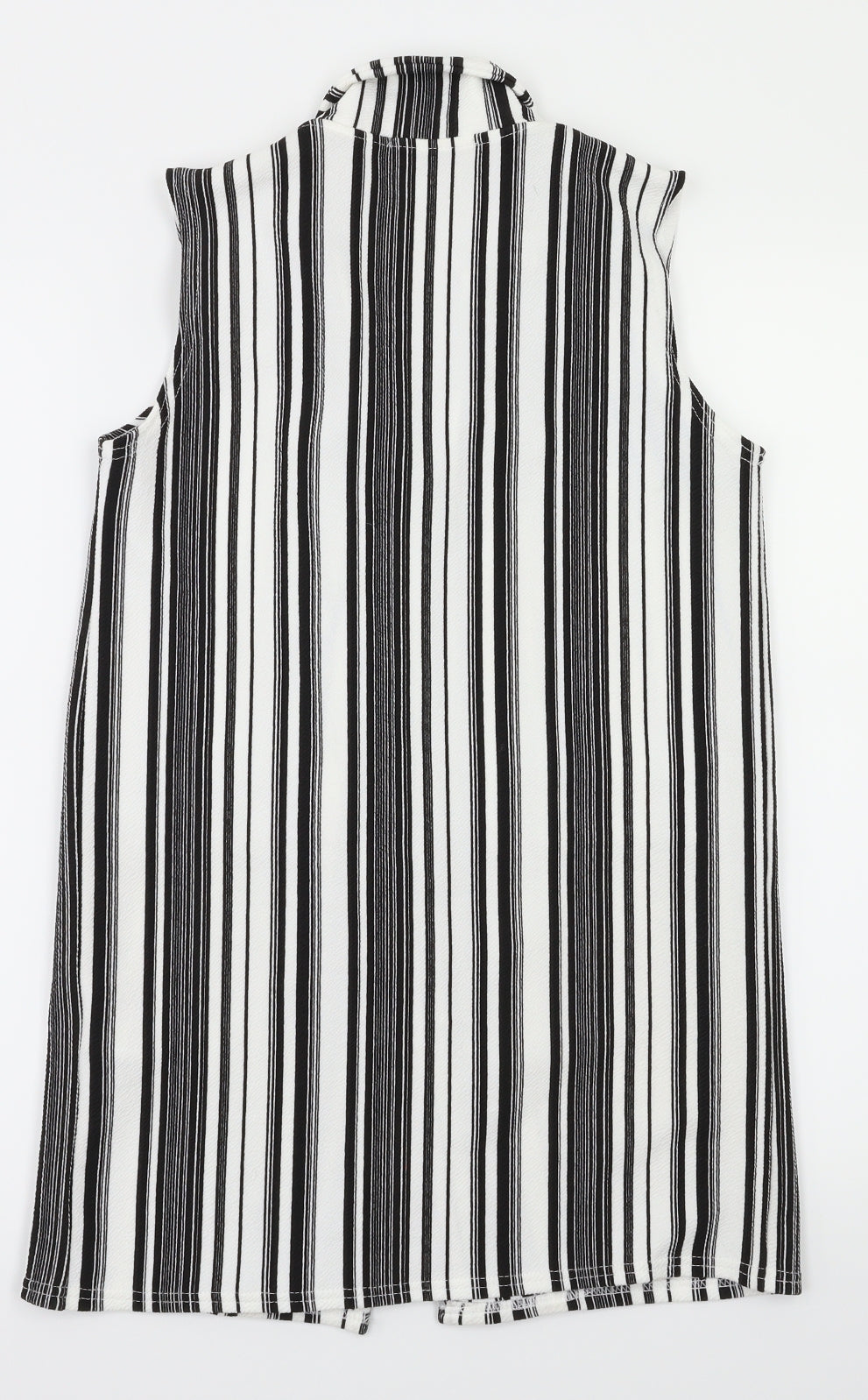 camea rose Womens Black Striped  Gilet Jacket Size 10