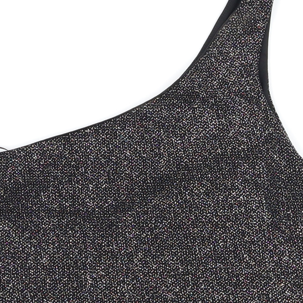 Womens UK Size 10 Topshop Black Basic T-Shirt