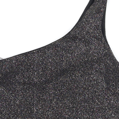 Womens UK Size 10 Topshop Black Basic T-Shirt