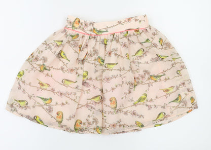 Debehams Girls Pink Animal Print  Flare Skirt Size 7 Years