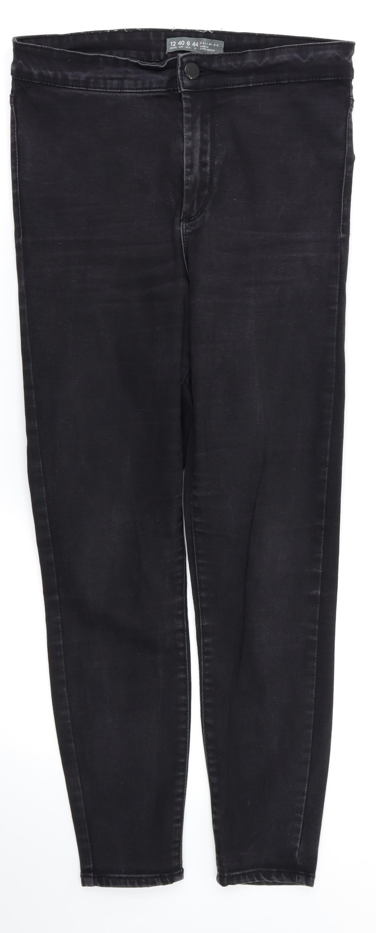 Denim &co  Womens Black   Skinny Jeans Size 12 L25 in