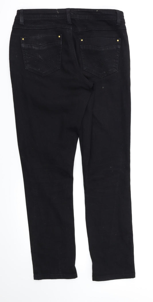 24/7  Womens Black   Skinny Jeans Size 10 L29 in