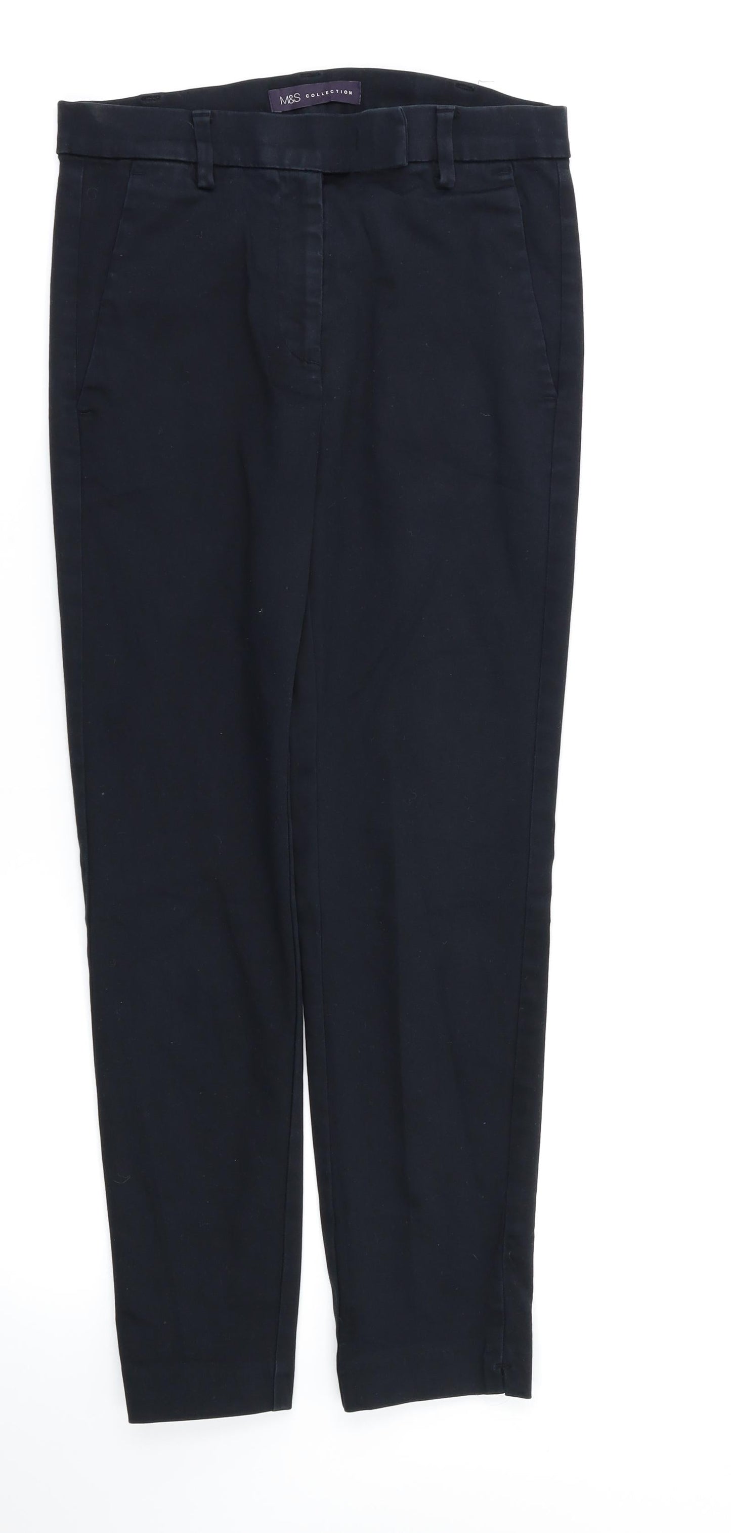 M&S Womens Black   Trousers  Size 8 L26 in