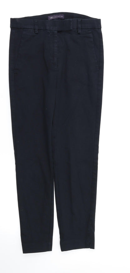 M&S Womens Black   Trousers  Size 8 L26 in