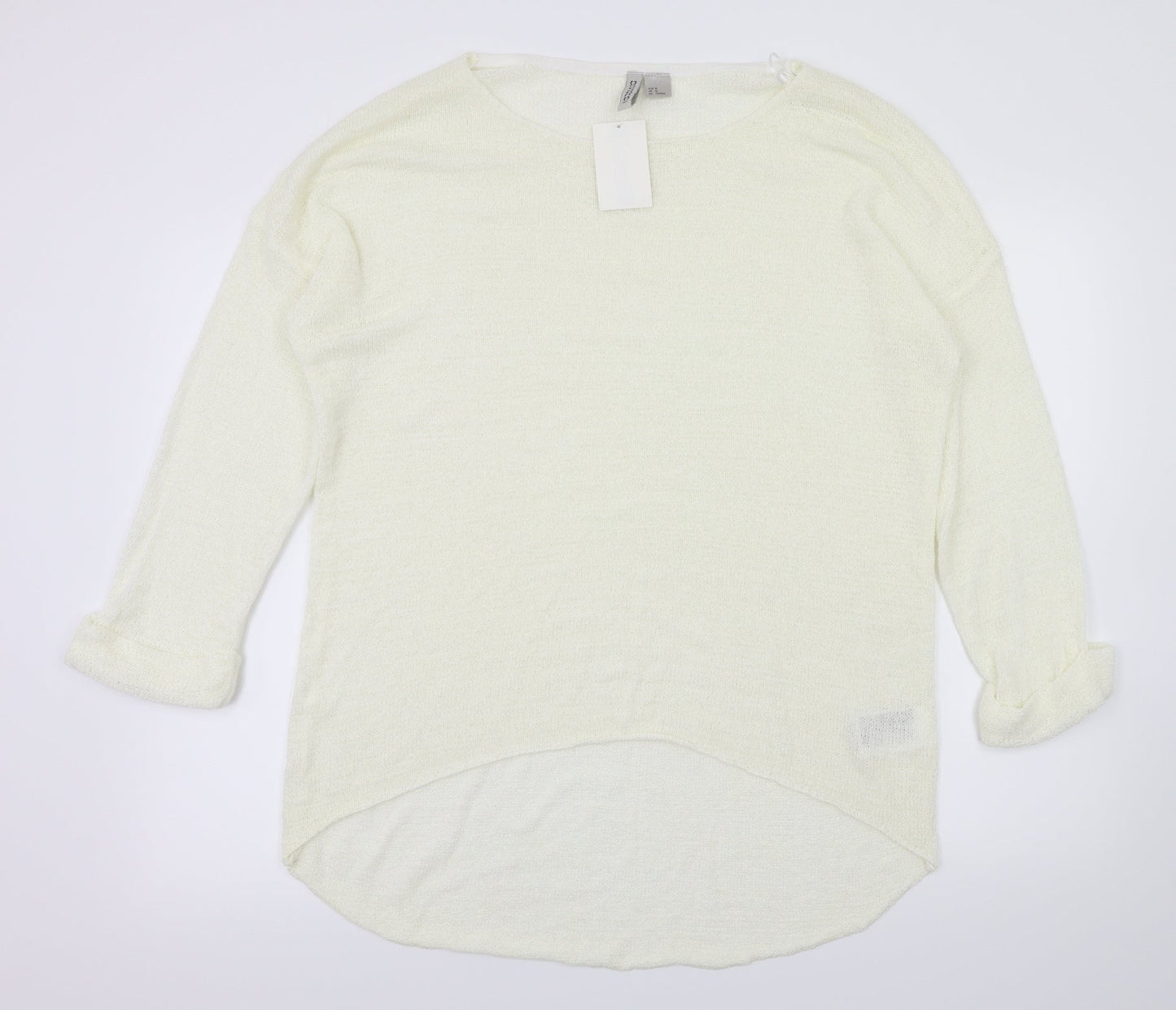 Womens UK Size M H&M Ivory Basic Blouse