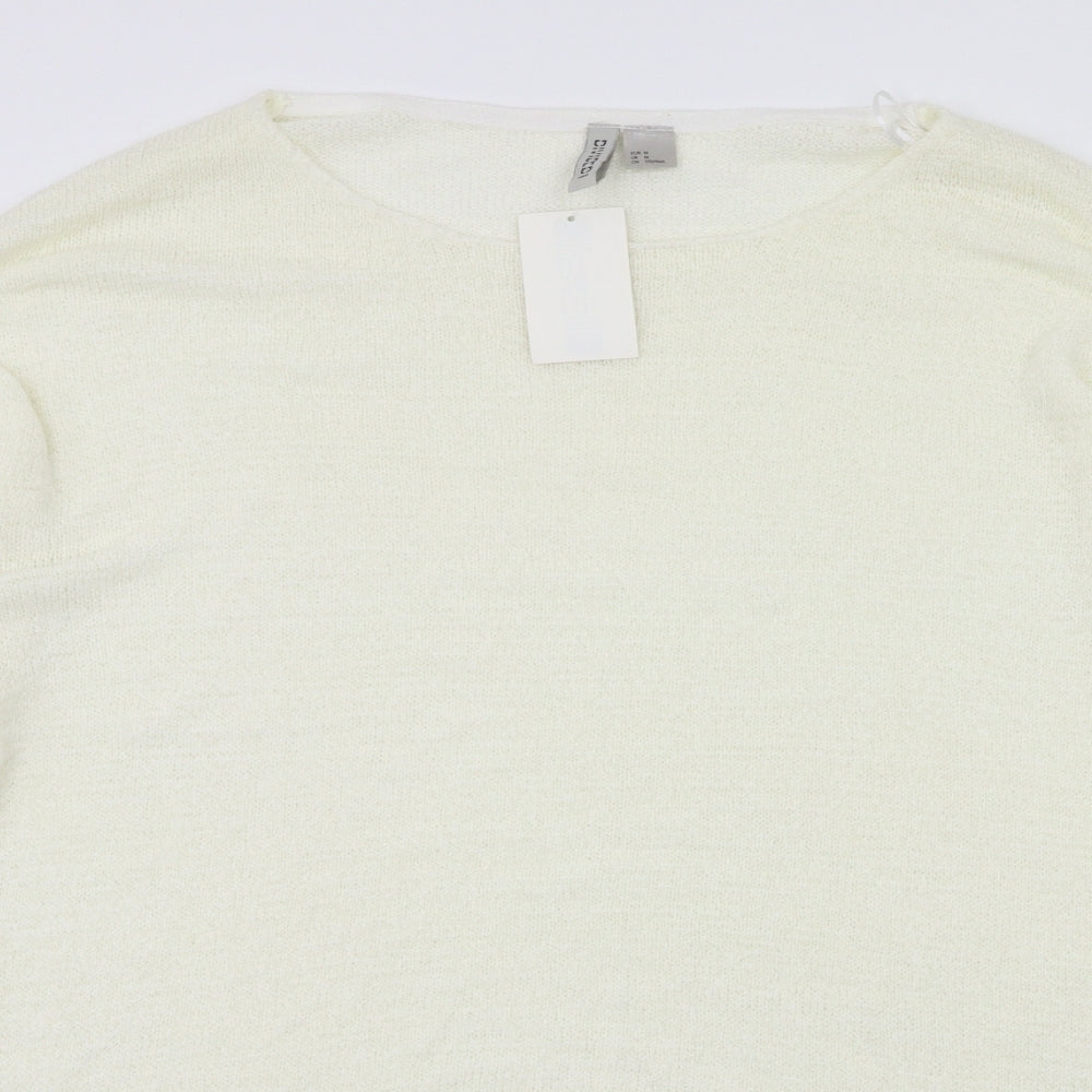 Womens UK Size M H&M Ivory Basic Blouse