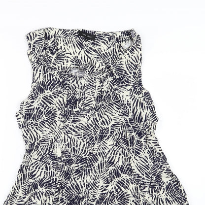 New Look Womens Blue   A-Line  Size 14  - Leaf print