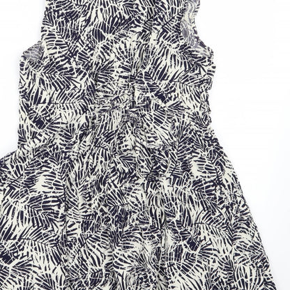 New Look Womens Blue   A-Line  Size 14  - Leaf print