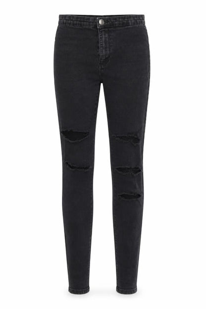Womens UK Size 8 Denim & Co. Regular Fit Skinny Black Jeans
