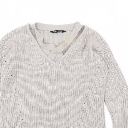 Select Womens Beige  Knit Pullover Jumper Size 6
