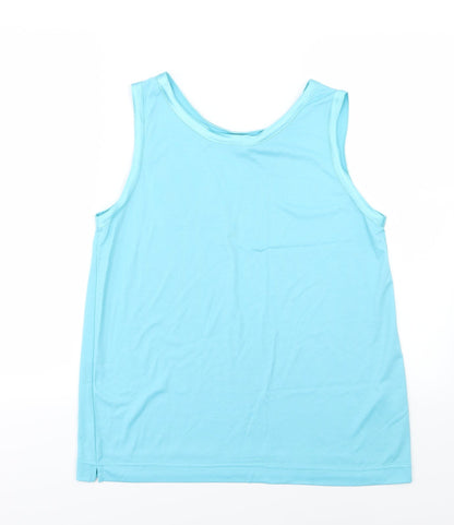 Papillon Womens Blue  Jersey Basic Tank Size M