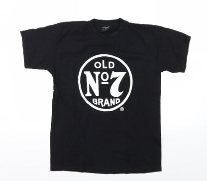 Jack Daniels Mens Black  Jersey  T-Shirt Size M