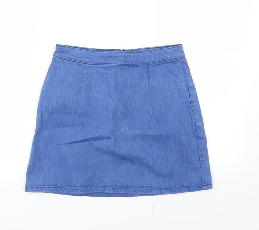 ASOS Womens Blue  Denim A-Line Skirt Size 10