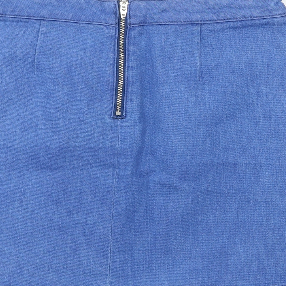 ASOS Womens Blue  Denim A-Line Skirt Size 10