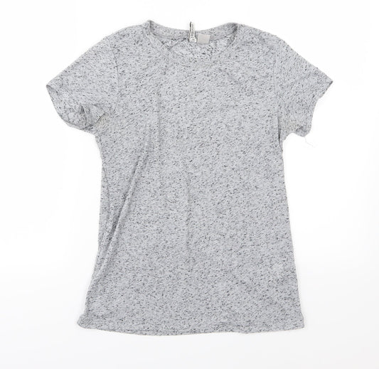 Womens UK Size S H&M Grey Basic T-Shirt