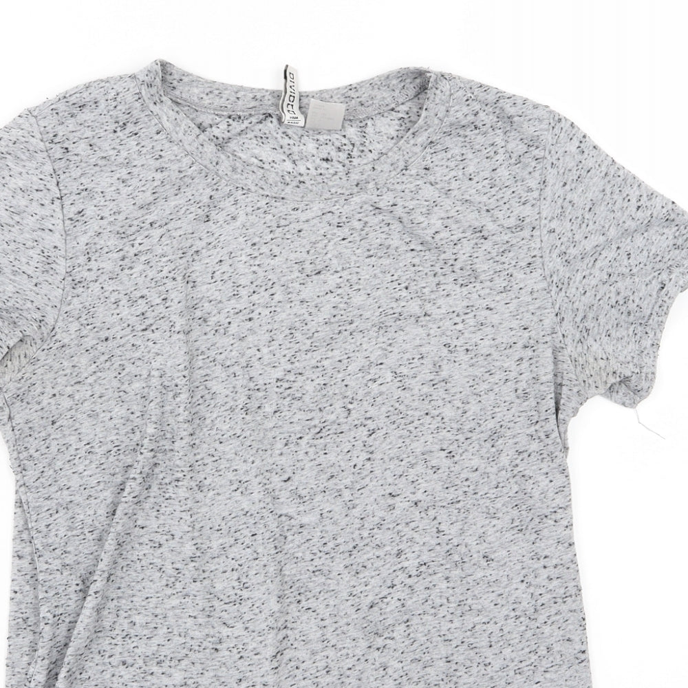 Womens UK Size S H&M Grey Basic T-Shirt