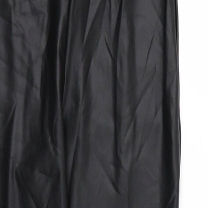 Boohoo Womens Black   Carrot Leggings Size 8 L26 in - Leather Effect