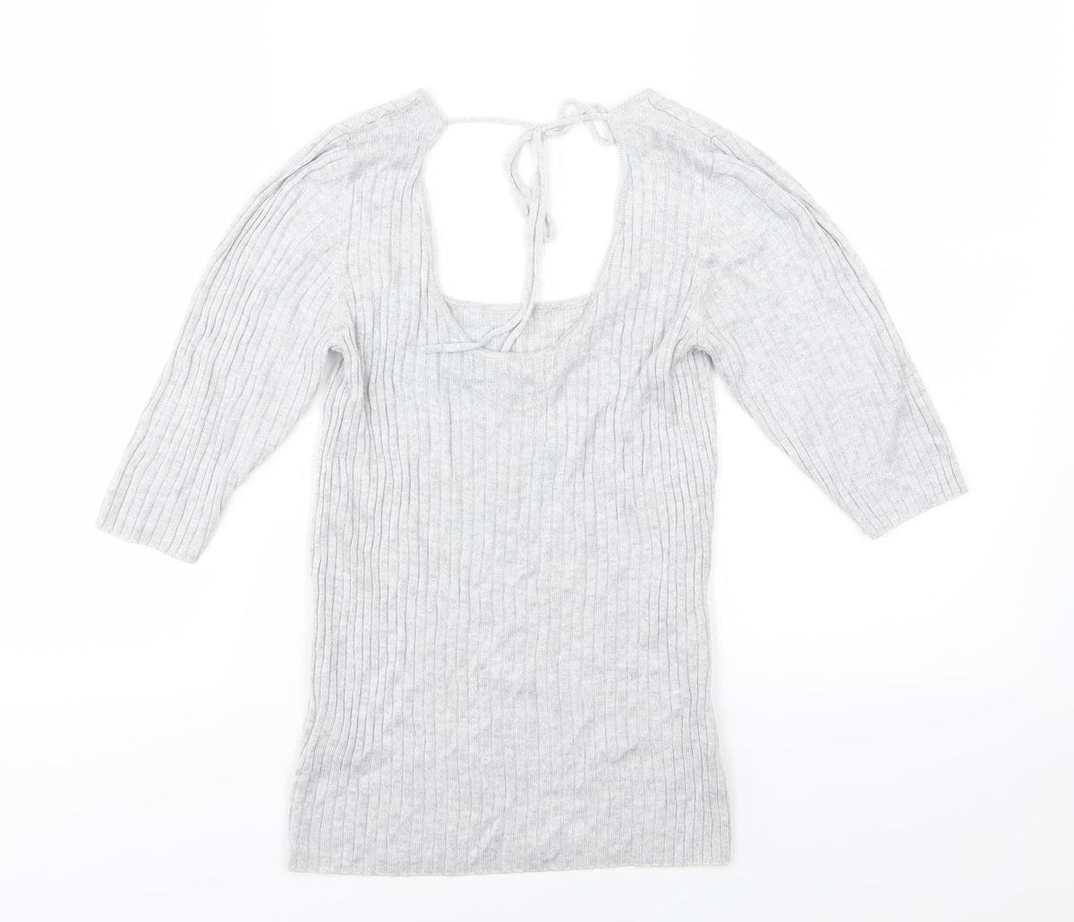 Next Womens Grey  Knit Pullover Jumper Size 8