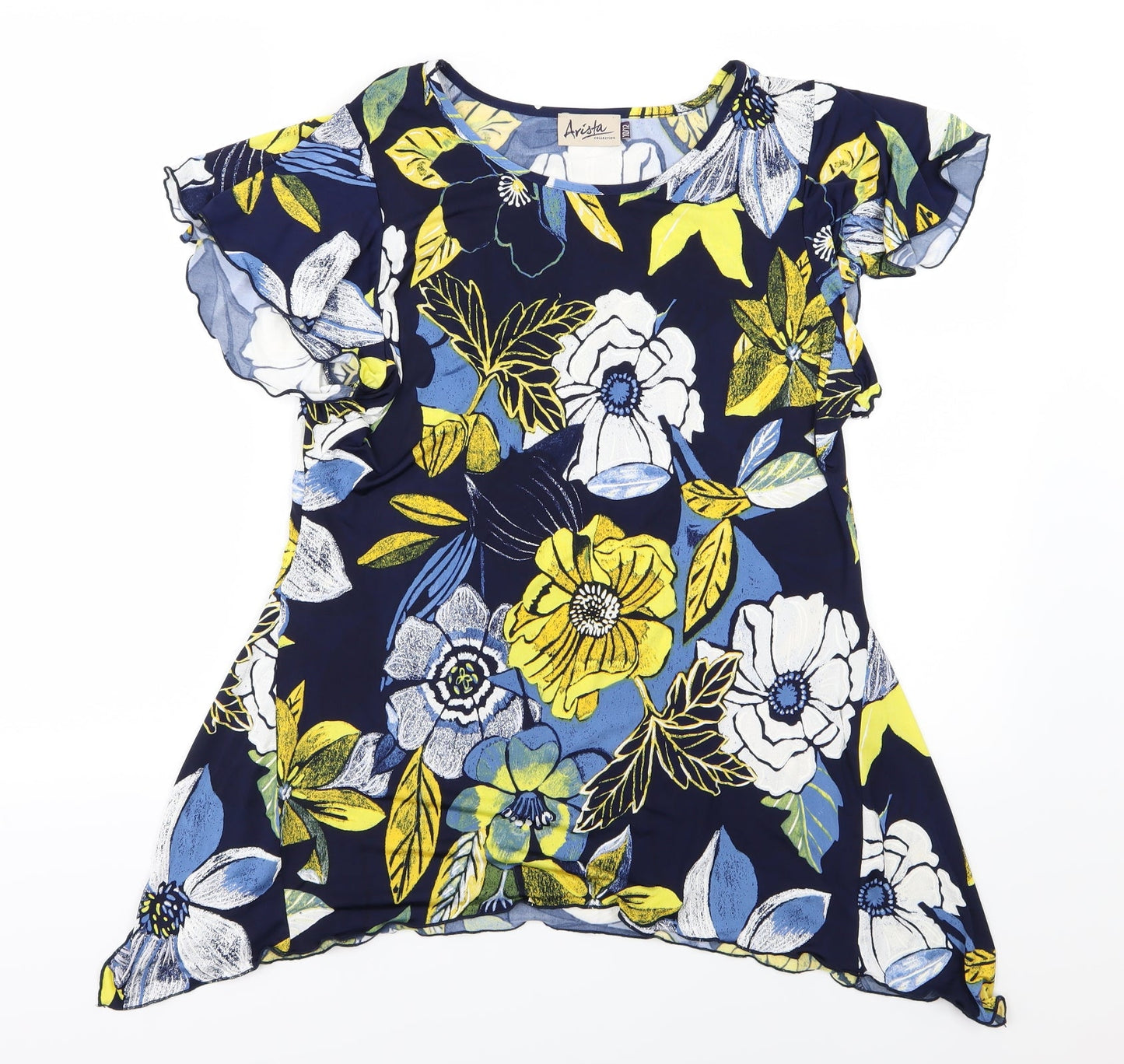 Womens UK Size 10 Arista Blue Basic T-Shirt