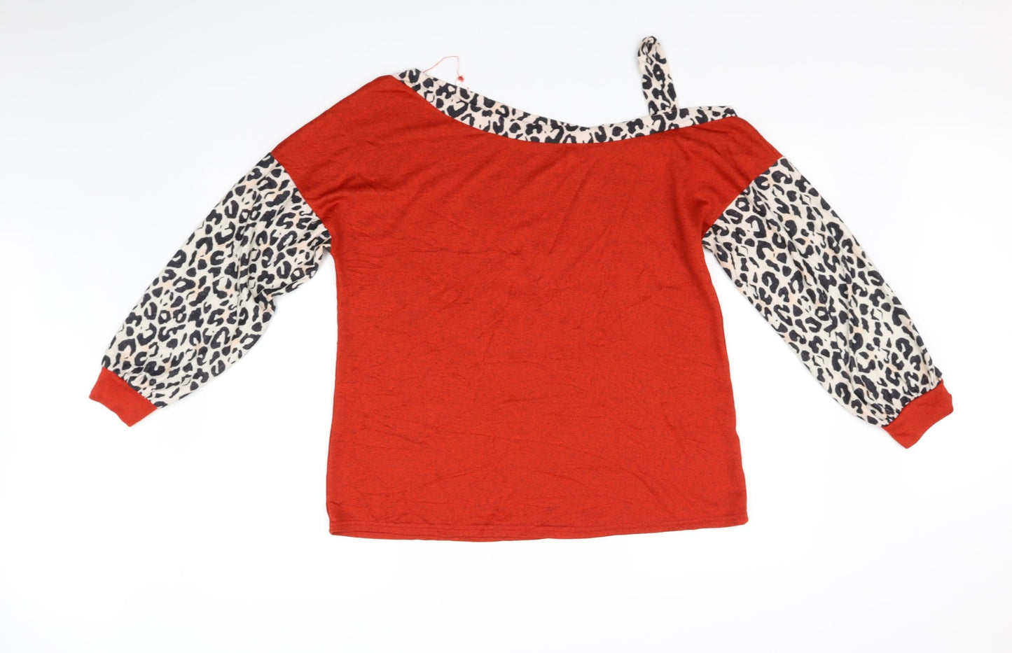 Preworn Womens Red   Pullover Jumper Size L  - heart animal print