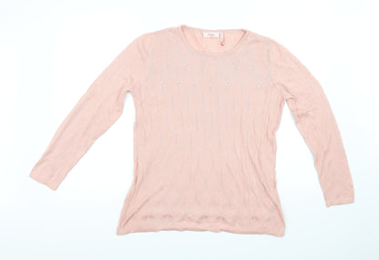 Miller's Womens Orange   Pullover Jumper Size S
