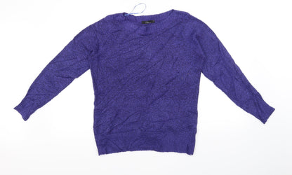 Bonmarché Womens Purple Pullover Jumper Size S