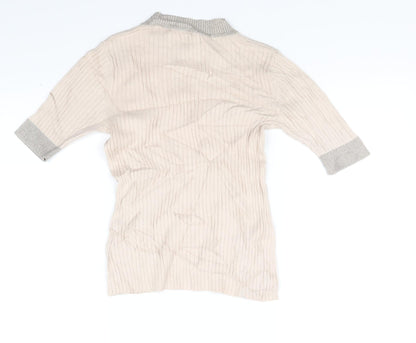 Womens UK Size 8 River island Pink Basic T-Shirt
