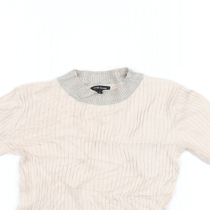 Womens UK Size 8 River island Pink Basic T-Shirt