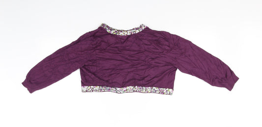 Zingara Womens Purple   Cardigan Jumper Size 14  - sequin
